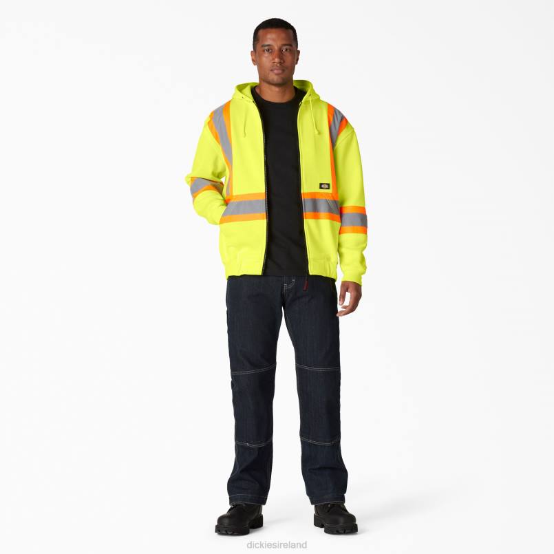 Dickies Unisex Hi Vis Safety Hoodie ANSI Yellow (AY) N80J1459 Work Apparel