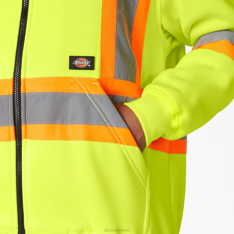 Dickies Unisex Hi Vis Safety Hoodie ANSI Yellow (AY) N80J1459 Work Apparel