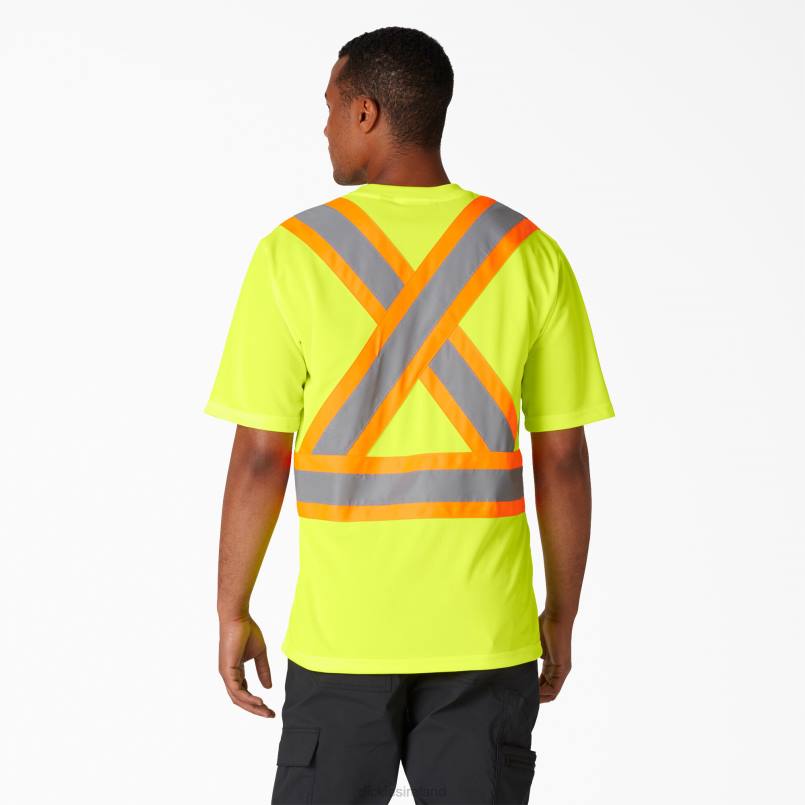 Dickies Unisex Hi Vis Safety Short Sleeve T-Shirt ANSI Yellow (AY) N80J1446 Work Apparel