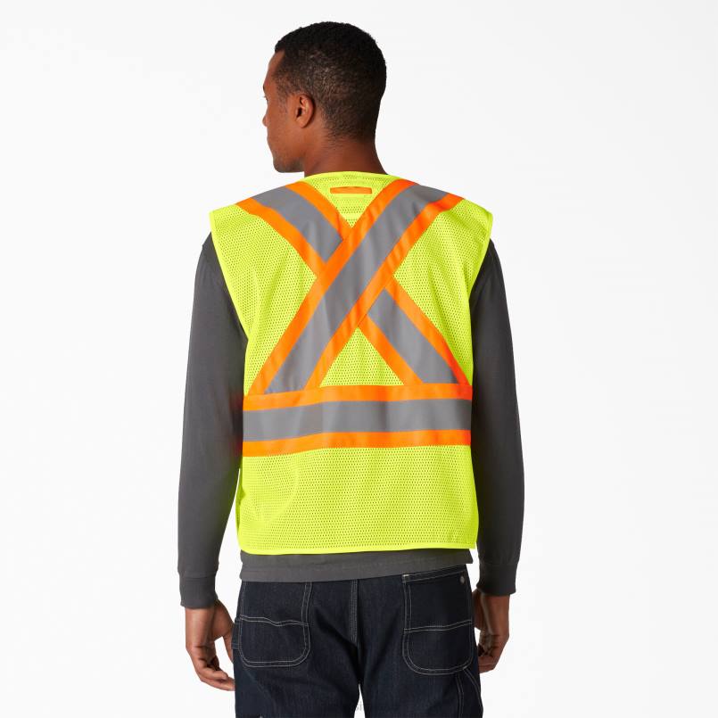 Dickies Unisex Hi Vis Safety Vest ANSI Yellow (AY) N80J1452 Work Apparel