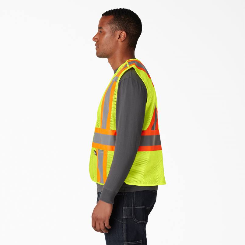 Dickies Unisex Hi Vis Safety Vest ANSI Yellow (AY) N80J1452 Work Apparel