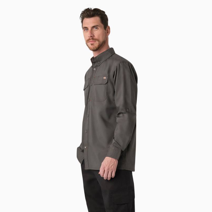 Dickies Men DuraTech Ranger Ripstop Shirt Slate Gray (SL) N80J690 Work Apparel