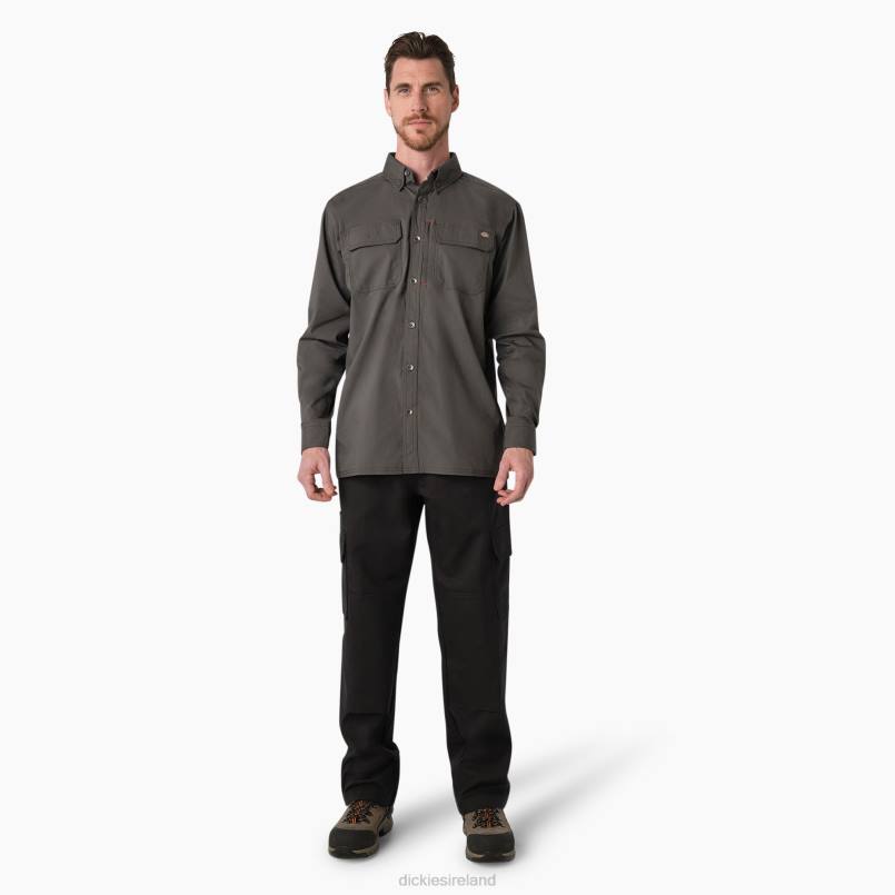 Dickies Men DuraTech Ranger Ripstop Shirt Slate Gray (SL) N80J690 Work Apparel