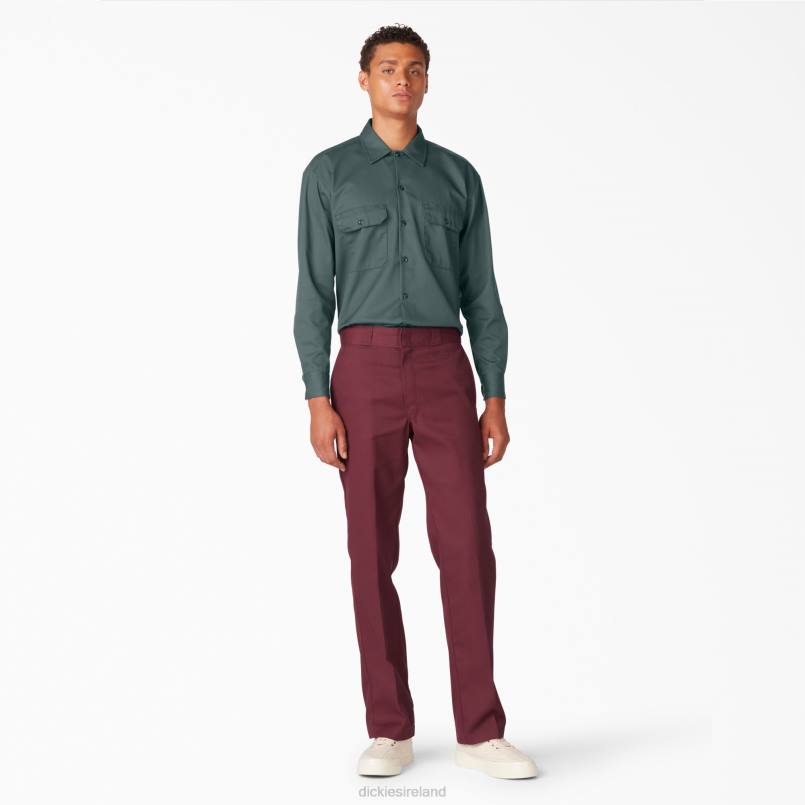 Dickies Men Long Sleeve Work Shirt Lincoln Green (LN) N80J564 Work Apparel