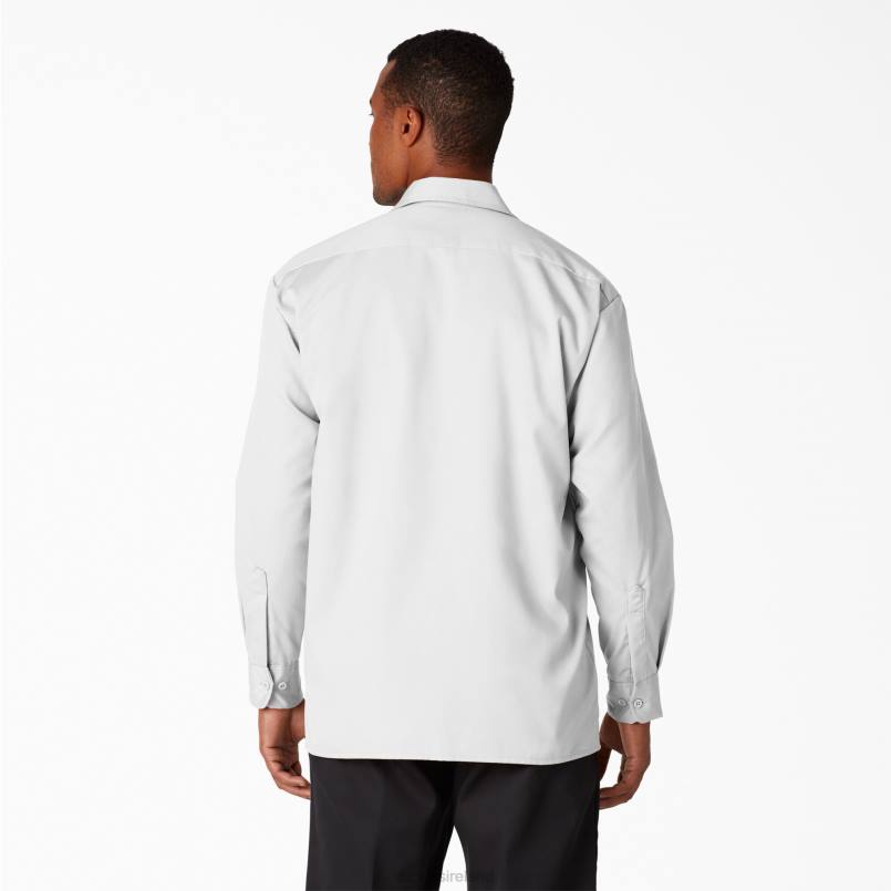 Dickies Men Long Sleeve Work Shirt White (WH) N80J568 Work Apparel