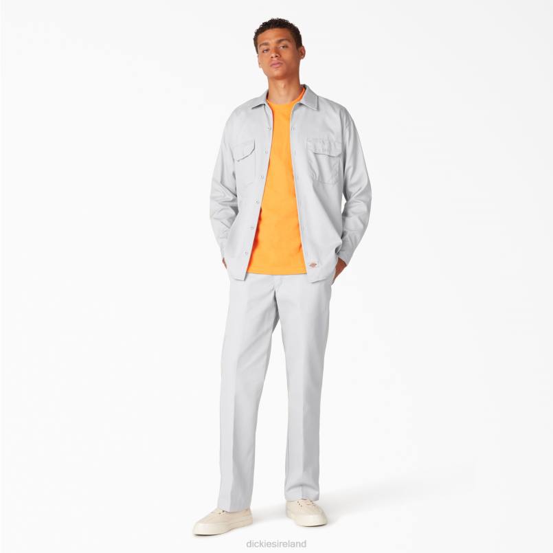 Dickies Men Long Sleeve Work Shirt White (WH) N80J568 Work Apparel