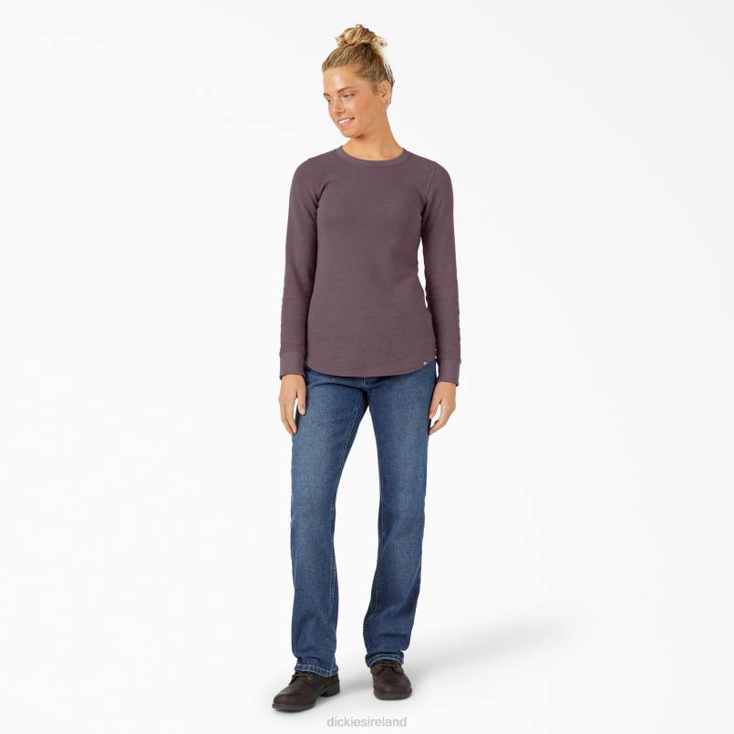 Dickies Women Long Sleeve Thermal Shirt Dusty Violet (SSD) N80J2051 Work Apparel