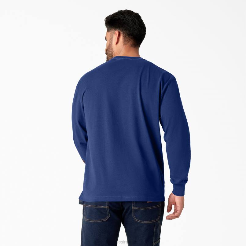 Dickies Men Long Sleeve Workwear Graphic T-Shirt Surf Blue (FL) N80J578 Work Apparel