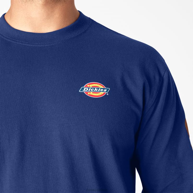 Dickies Men Long Sleeve Workwear Graphic T-Shirt Surf Blue (FL) N80J578 Work Apparel