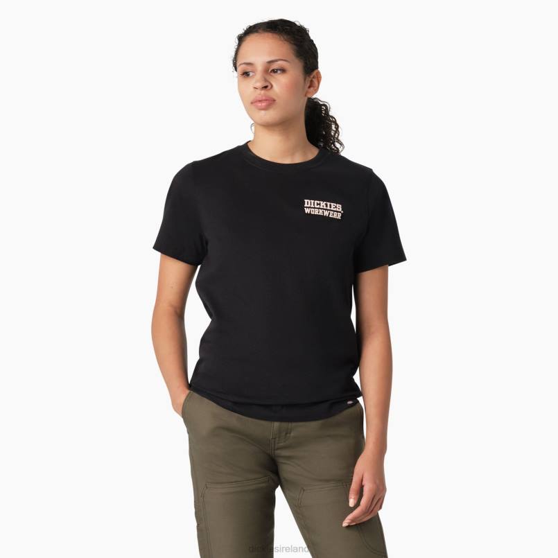 Dickies Women Heavyweight Workwear Graphic T-Shirt Black (KBK) N80J2117 Work Apparel