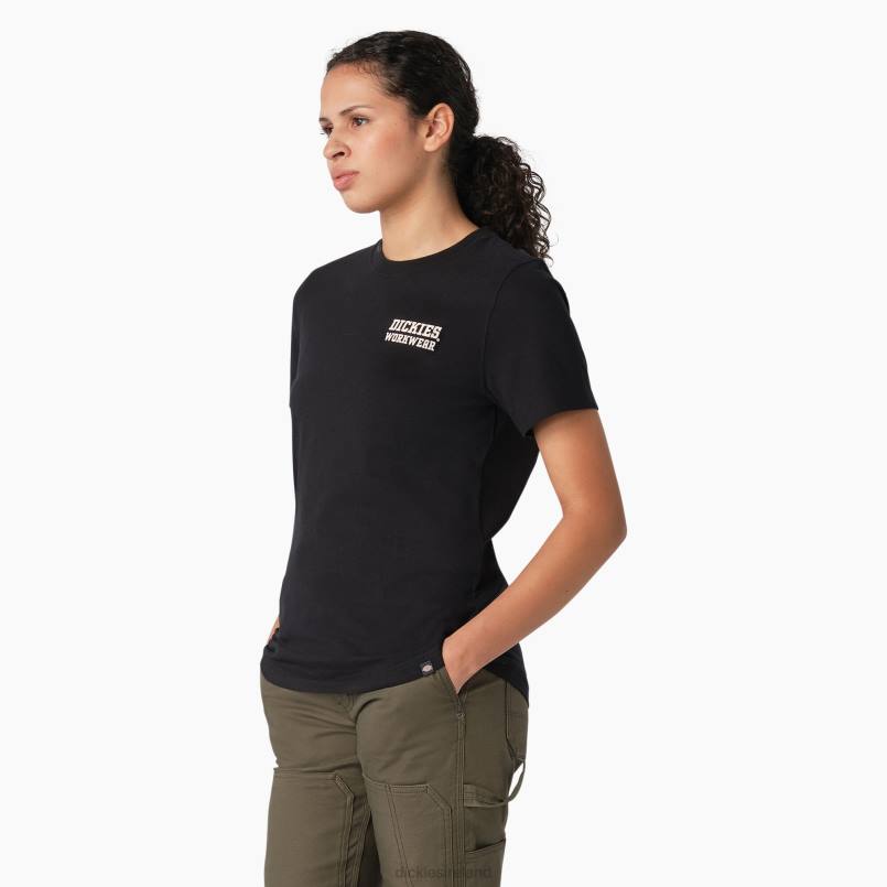 Dickies Women Heavyweight Workwear Graphic T-Shirt Black (KBK) N80J2117 Work Apparel