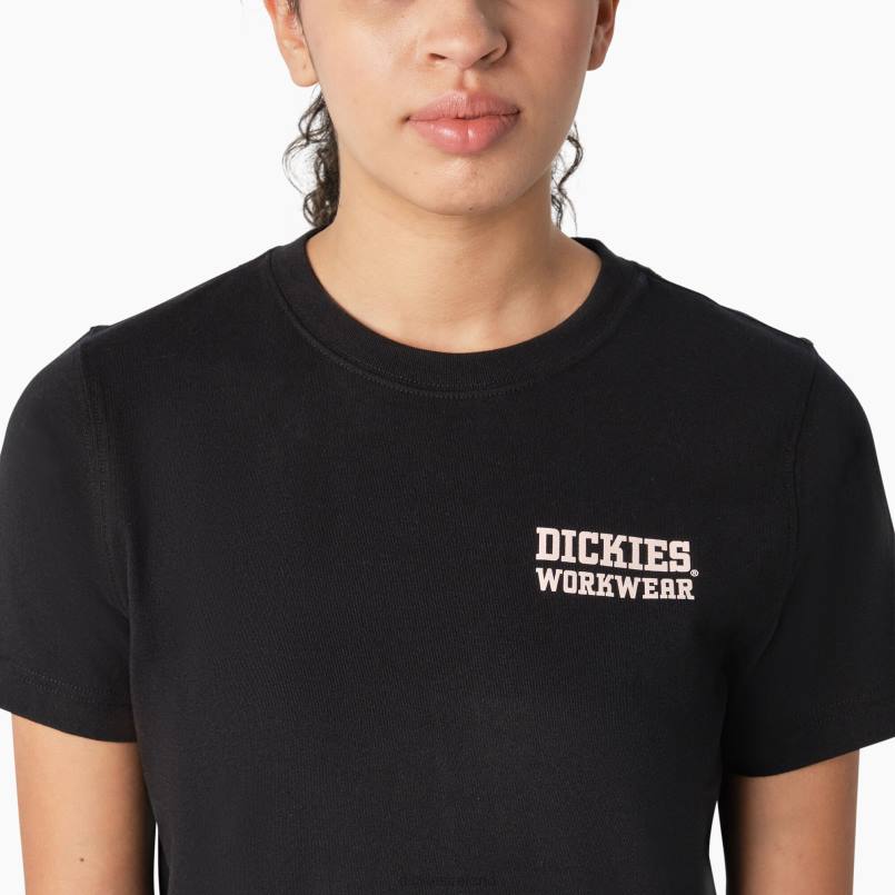 Dickies Women Heavyweight Workwear Graphic T-Shirt Black (KBK) N80J2117 Work Apparel