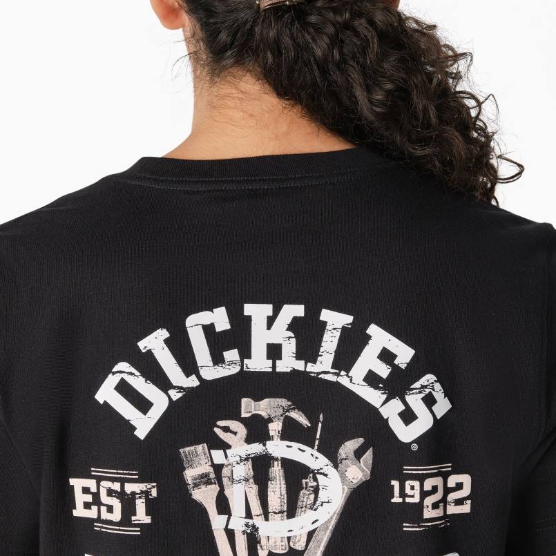 Dickies Women Heavyweight Workwear Graphic T-Shirt Black (KBK) N80J2117 Work Apparel