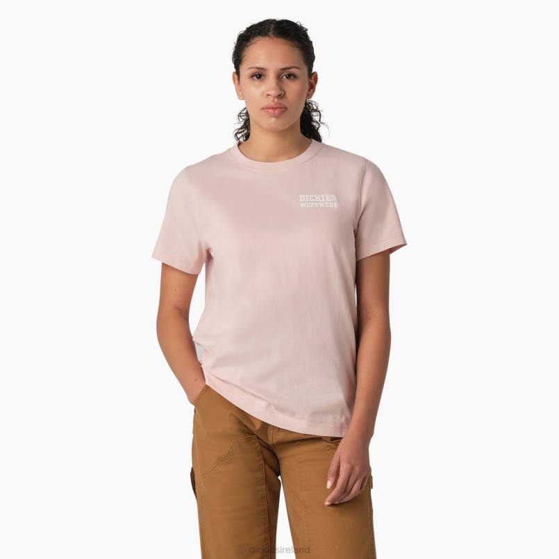 Dickies Women Heavyweight Workwear Graphic T-Shirt Lotus Pink (LO2) N80J2118 Work Apparel