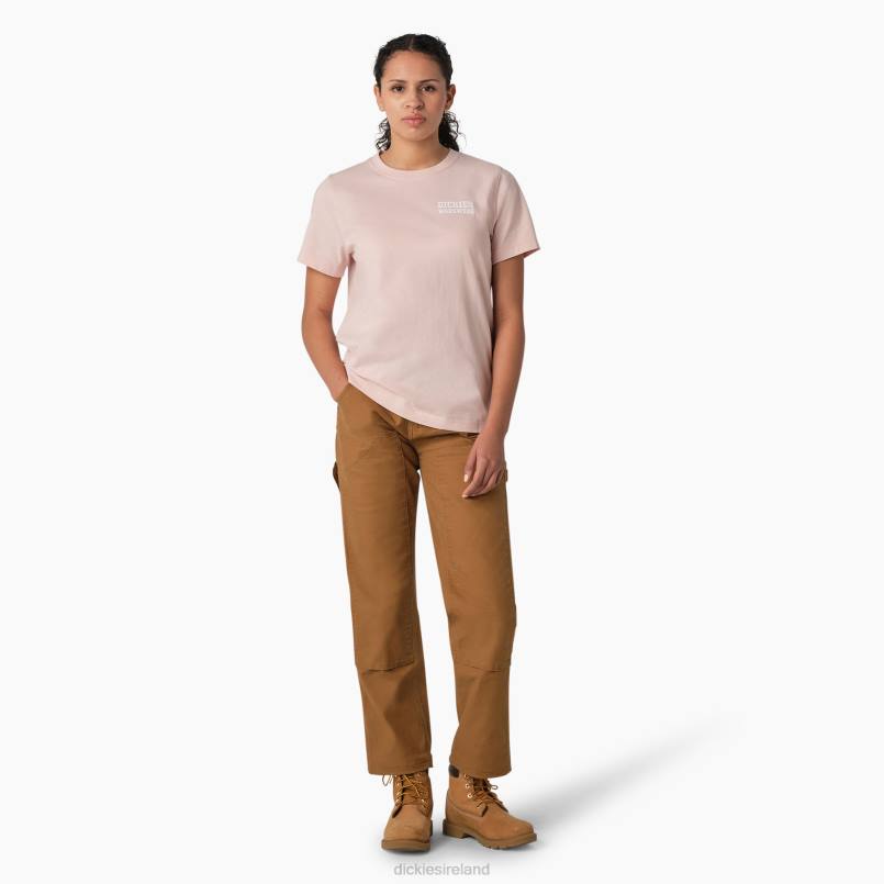 Dickies Women Heavyweight Workwear Graphic T-Shirt Lotus Pink (LO2) N80J2118 Work Apparel