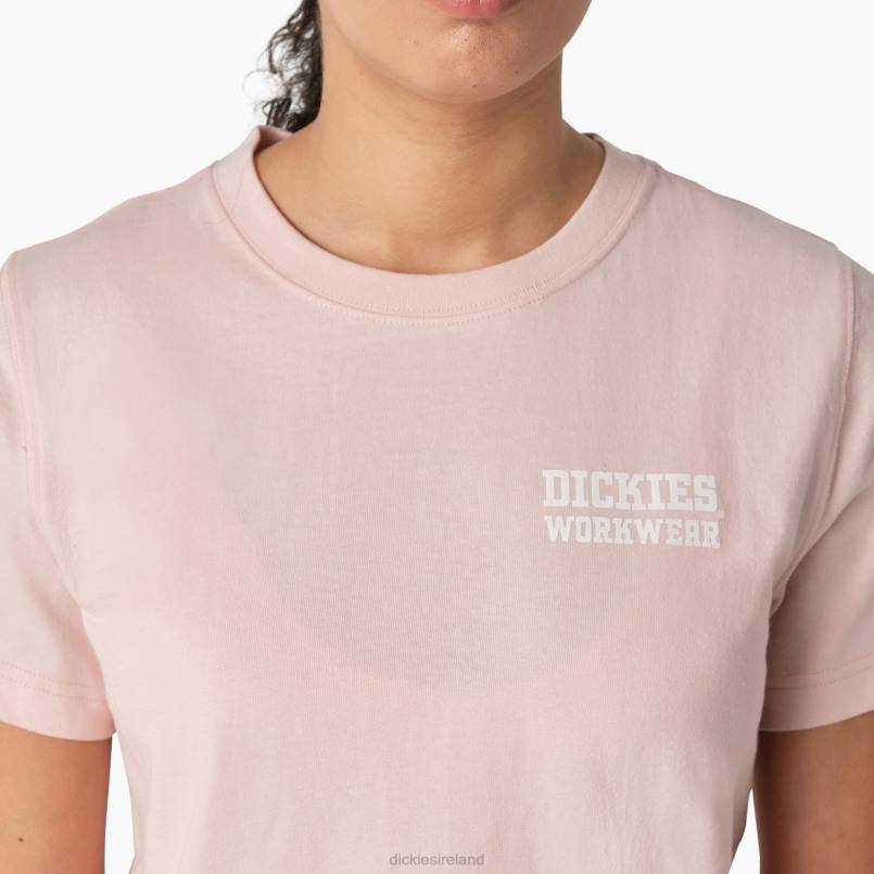 Dickies Women Heavyweight Workwear Graphic T-Shirt Lotus Pink (LO2) N80J2118 Work Apparel