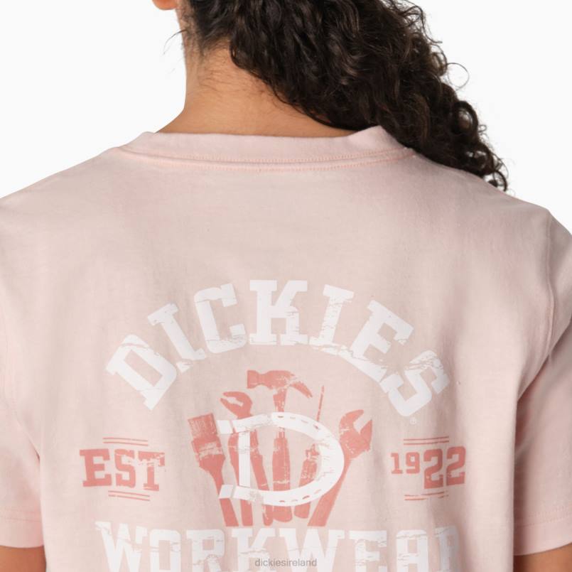 Dickies Women Heavyweight Workwear Graphic T-Shirt Lotus Pink (LO2) N80J2118 Work Apparel